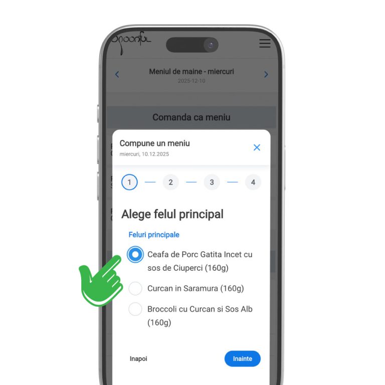 Alegi ce vrei să comanzi